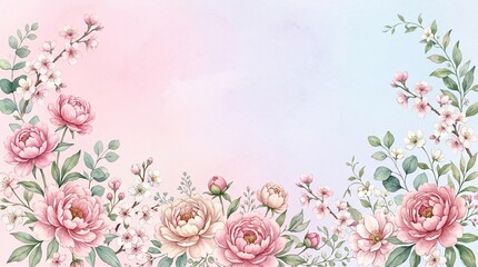  Pink Holiday banner. Bouquet of pink tulips on pink background. Mothers day, Valentines Day, Birthday celebration concept. Copy space, top view
