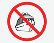 © MD Jamil Ahamed - Prohibition sign featuring a cruise ship with a red circle and slash