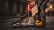 © sri - Musician with Guitar and Sign on Urban Street Corner
