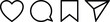 © Abdul Rehman - Icons like comment, share, save, like media button. Outline icon heart arrow direct message interface message minimalist. Instagram social media like comment share save icon collection in line style.