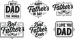 © MONERUJJAMAN - Father's day hand lettered vintage style typography collection