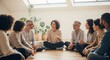 © MohammadRuzaimi - Diverse group participating in supportive therapy discussion session