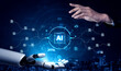 © InfiniteFlow - A generative AI assistant showcases its data processing capabilities. This system automates information workflows and manages complex data pipelines using machine learning algorithms. Fermion
