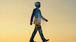 © balma - Businessman Silhouette City Circuit Double Exposure Golden Dusk