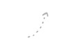 © YOHAKU ZUAN - Hand drawn light gray dotted rising arrow doodle for presentation slide and growth chart in muted tone