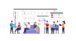 © meisan - Team Collaboration in a Modern Office with Data Analytics Dashboard
