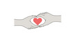 © Semar - Hands forming a heart shape around a red heart symbol