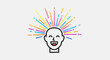 © Orang - Creative mind exploding with ideas, colorful inspiration, happy face, innovation concept