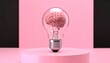 © Innovative - Lightbulb brain creativity innovation intelligence bright thinking