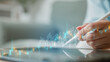 © Garun Studios - Investment analysis concept with digital chart on tablet showing stock market trends, portfolio performance, and financial data insights, representing strategic investing, risk management.