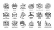 © Ziqri - A comprehensive collection of minimalist line icons representing various food dishes and beverages.
