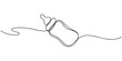 © DESIGN LINE - baby bottle continuous one line drawing, Minimalist baby bottle line art illustration for modern nursery decor and baby product designs, evokes simplicity, purity and a soft, gentle feeling