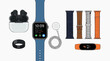© Felippe Lopes - Smartwatch and accessories - a modern minimalist layout of wearable technology, capturing the elegance and functionality of the devices.