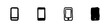 © liubomir118809 - Smartphone icon set. Mobile phone and communication symbol in outline and solid styles, for technology concepts.