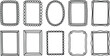 © Sumaiya - Collection of hand drawn doodle picture frames with various decorative borders including scalloped rectangular and oval shapes for creative design projects.