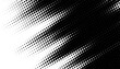 © New Asia - black and white halftone wave background, dotted gradient pattern, comic style abstract texture design