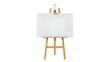 © Aliona - Wooden easel holding blank white canvas, isolated on transparent background