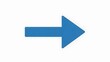 © MdSayem - Right arrow symbol blue color pointing direction on simple isolated white backdrop