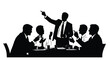 © Digonto - Business meeting with people in suits black silhouette high quality professional