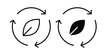 © Bell - Leaves eco recycle icon outlined. Flat fill icons