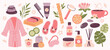 © wooster - Spa Essentials Relaxation Set Wellness Cartoon