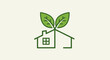 © Byone - A green leafy house illustration symbolizes eco-friendly living spaces with plants.