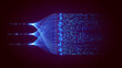 © GDShahid - Futuristic digital neural network with glowing data streams and binary code visualization