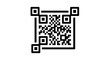 © nola - Black and white generic QR code icon for digital information, quick response scanning, modern technology, data transfer, and online connection