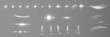 © luda - Various light effects on a transparent background. They have the form of symmetrical rays, reminiscent of twinkling stars. For decorating dynamic scenes or adding movement.