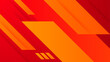 © semarjowodesign - Dynamic composition with slanted orange rectangles on red backdrop