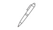 © Daniyal - Minimalist black line vector icon of a classic ballpoint pen isolated on a white background. Hand-drawn, clean, and scalable SVG illustration perfect for office, school, and creative writing.