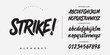 © happy - Strike Powerful Brush Script Font for Sport Logo Action Poster and Urban Streetwear Branding Design