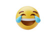 © MdKafil - Joyful 3d yellow emoji tears of laughter expressing extreme happiness and amusement