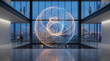 © InoStudiox - Structure sphérique abstraite en environnement moderne