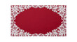 © Veronika - Red card with white lace floral frame isolated on transparent background, elegant romantic design element for invitations, greeting cards and wedding layouts.