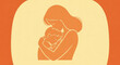 © Adobe - Mother tenderly holding newborn baby close warm orange and yellow tones convey love and comfort