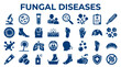 © Iconique Studio - Fungal Diseases Icons Collection Representing Various Infections and Treatments Medical Health Care Concept