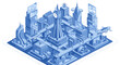 © ryshaldi - Isometric cityscape illustration with iconic landmarks and modern architecture showcasing urban development and global connectivity