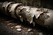 © AkuAku - Deteriorating pipe with visible peeling lead paint flakes