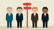© Yuparet - Operational Collapse, Organizational Failure, Business Team Facing Challenges with Directional Sign Illustrating Success and Failure Options