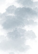 © Arapan - Soft Blue Watercolor Abstract Background, Cloudy Pastel Texture with Copy Space Artwork