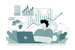 © Tanya Selez - Business concept information report. Analysis of information data, graphs, statistics