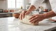 © fantasyart3d - Panettiere artigianale al lavoro mentre prepara l'impasto per pizza. Generative AI