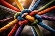 © VirtualVista - Diverse ropes entwined to portray partnership and collaborative success