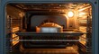 © Al Amin - Inside a modern oven a ceramic casserole dish ready for baking illuminated and warm