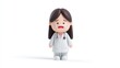 © NikahGeh - Heartbroken Female Doctor Figurine Crying, A 3D Icon of Medical Stress