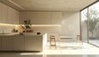 © Syifah - Bright and Minimalist Kitchen Interior with Natural Light.