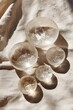 © Vlad - Overhead composition featuring crystal bowls for mindfulness with a clean space for messaging