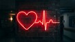 © SG- design - Rote Herzschlag-EKG-Linie ,Medizintechnik, Herzfrequenz, Vitalfunktionen