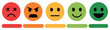 © MD REZAUL 1 - Feedback scale icon set with five emoticons from sad to happy, survey rating symbols, customer satisfaction scale, mood evaluation concept, modern vector icons perfect for questionnaires, apps, and us